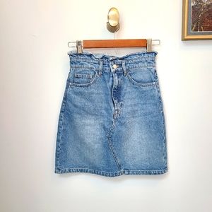 H&M High-Waist Denim Mini Skirt